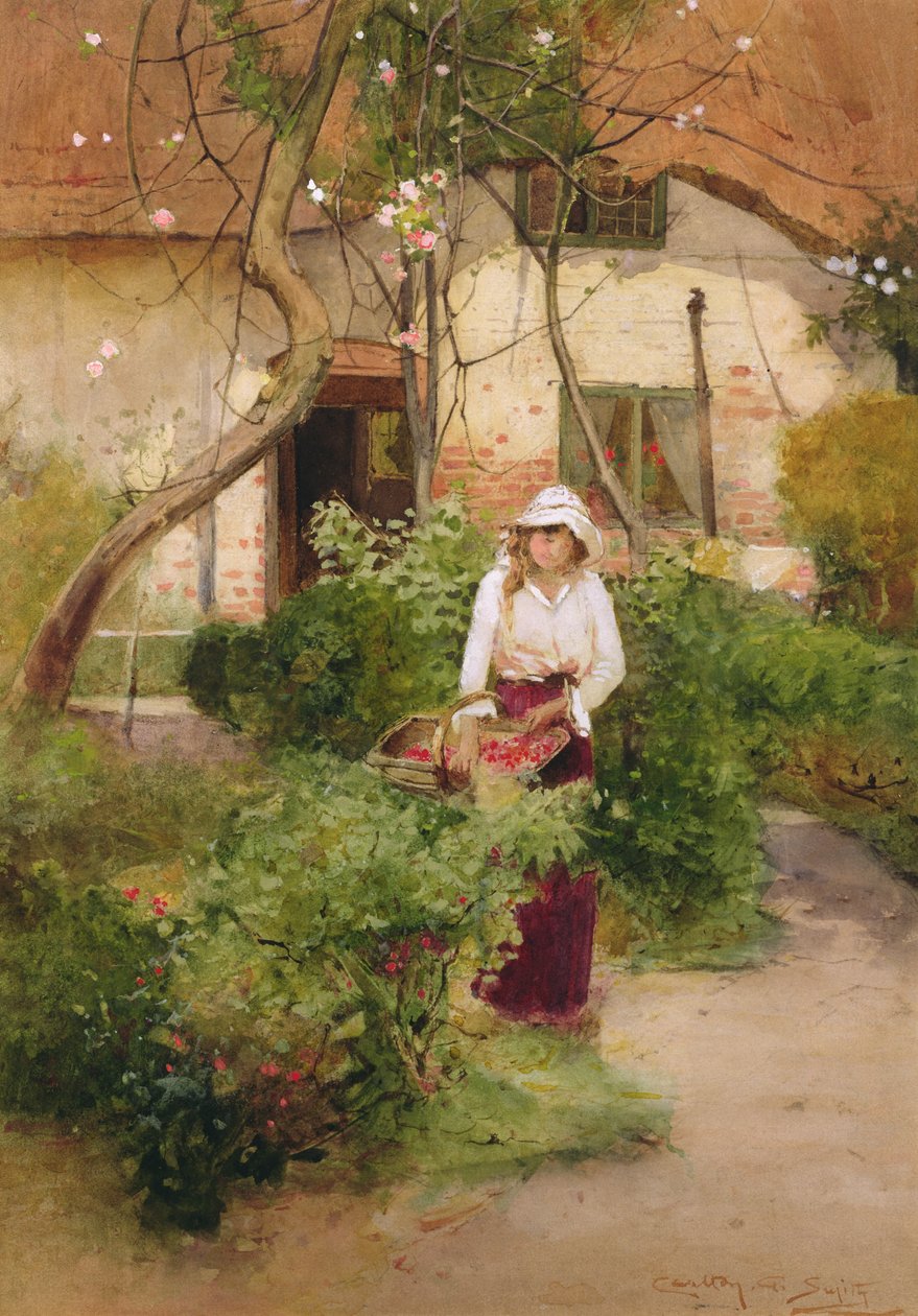 Büyükannenin Bahçesi (tuval üzerine yağlı boya) by Carlton Alfred Smith