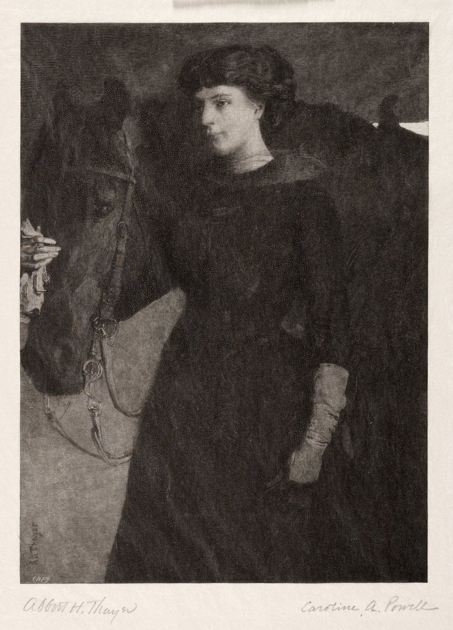 Leydi ve At, 1887. by Caroline Amelia Powell