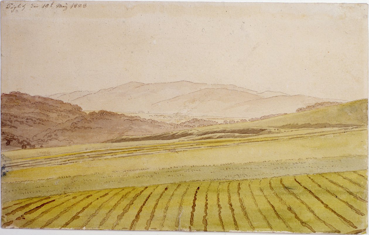 bohem manzara by Caspar David Friedrich