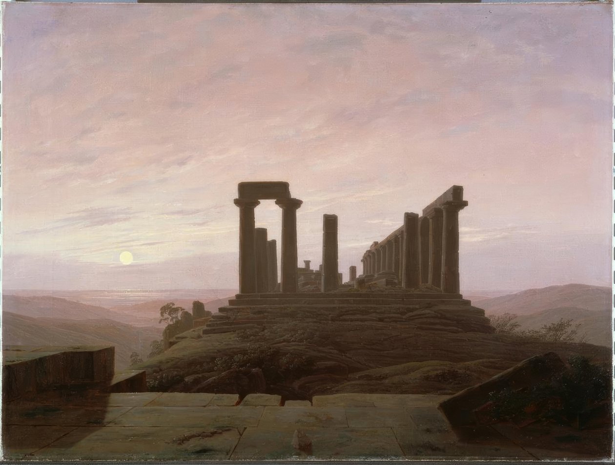 Agrigent içinde Junotempel by Caspar David Friedrich