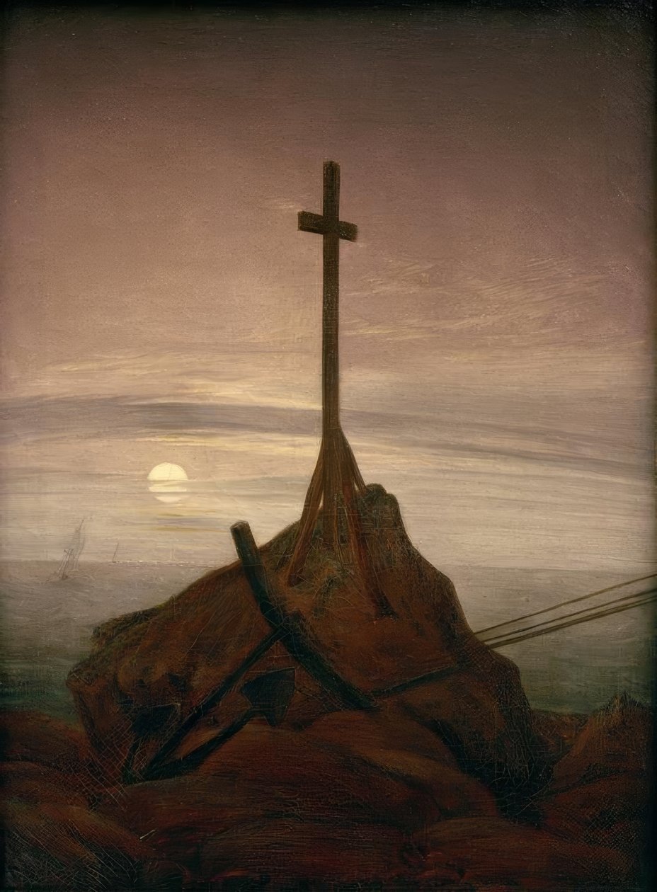 Baltık Denizi üzerinde çapraz by Caspar David Friedrich