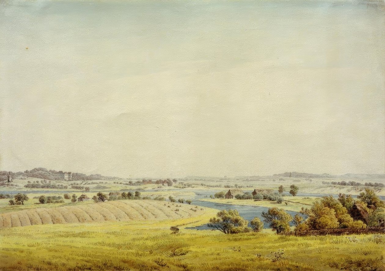 Rügen manzarası (Putbus manzarası) by Caspar David Friedrich