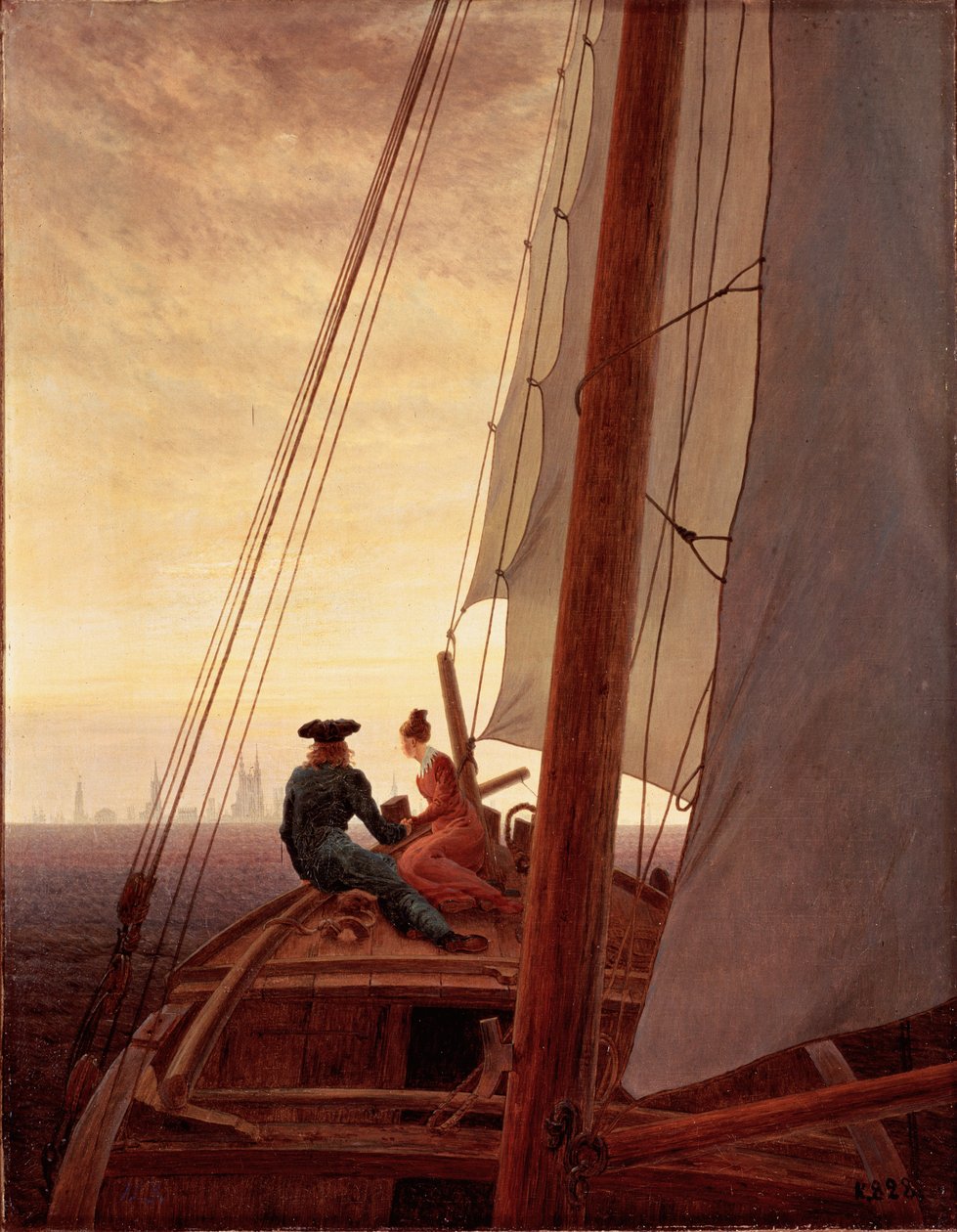 denizci üzerinde by Caspar David Friedrich