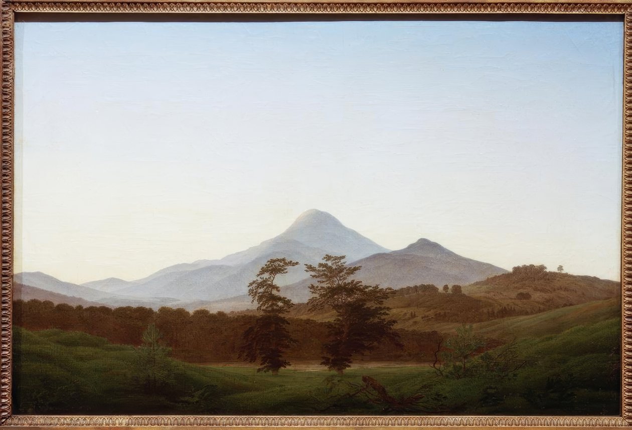 Bohem manzara (dağ manzarası) by Caspar David Friedrich