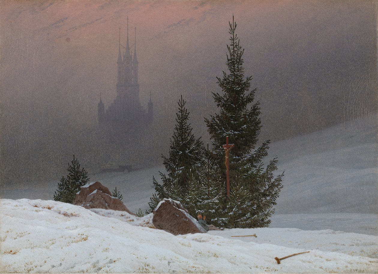 Kış manzarası by Caspar David Friedrich