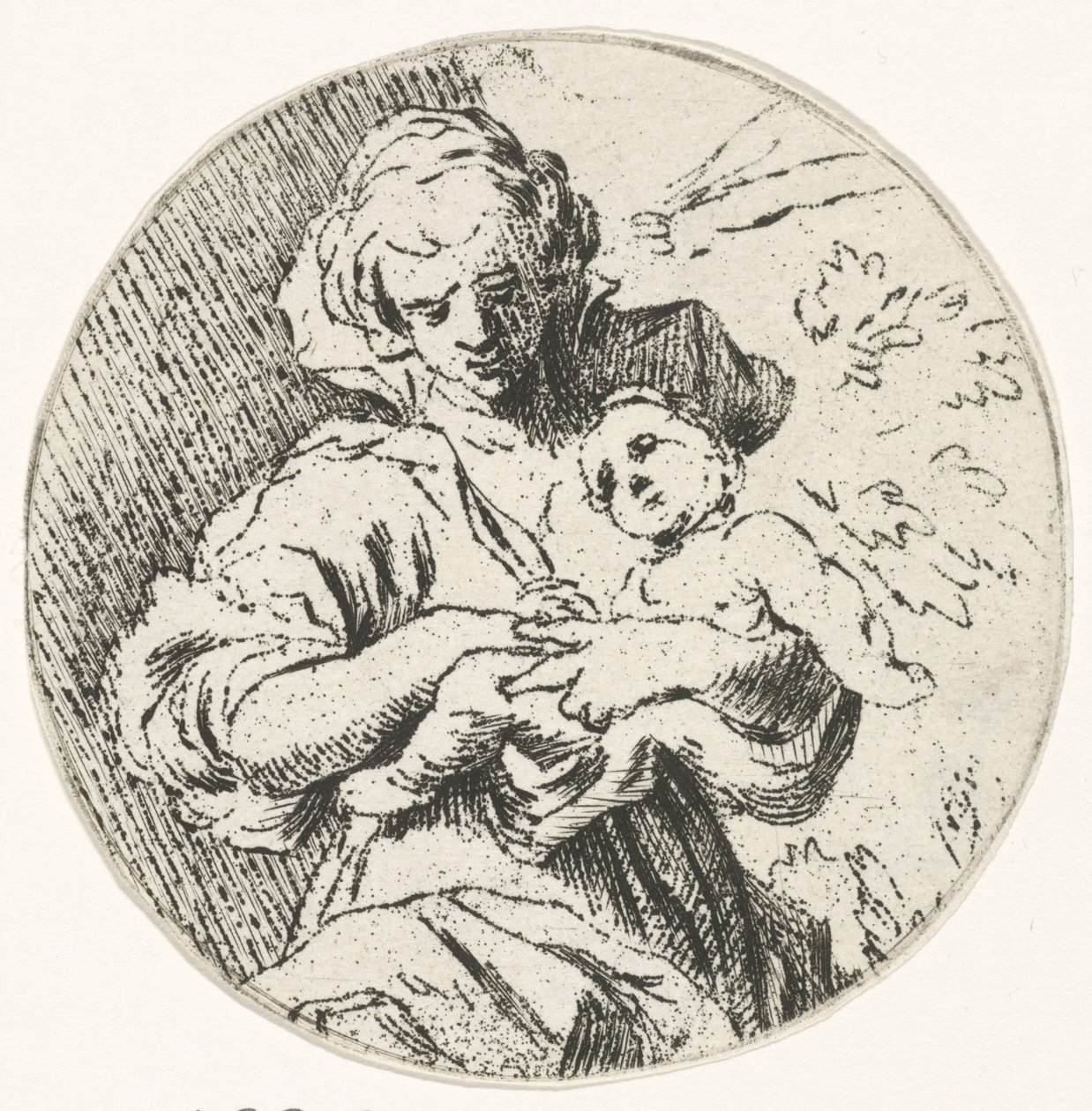 Kucağında çocuğu olan kadın by Caspar Jacobsz. Philips