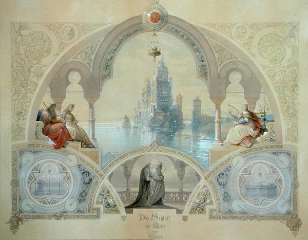 Deniz kenarındaki kale by Casper Johann Nepomuk Scheuren