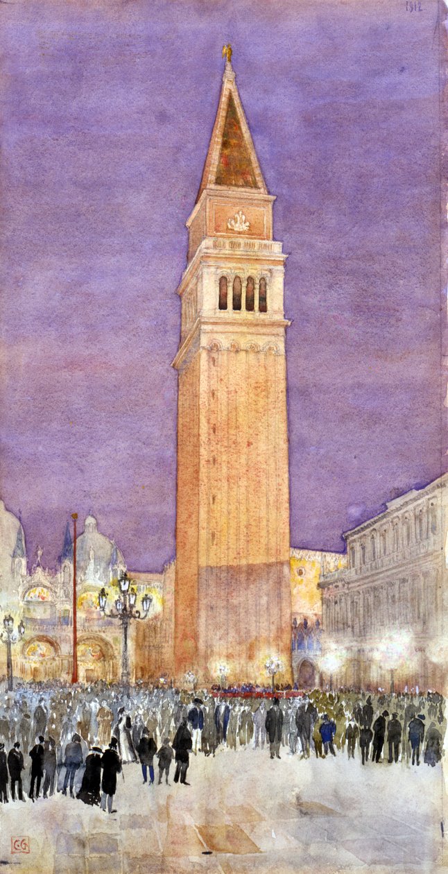 Çan Kulesi, San Marco Meydanı, Venedik, 1912. by Cass Gilbert