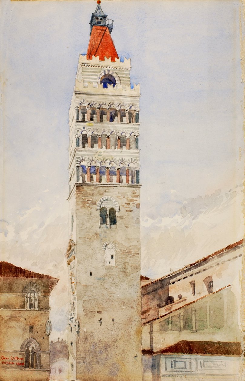 Katedral Kulesi, Pistoia, İtalya, 1898. by Cass Gilbert