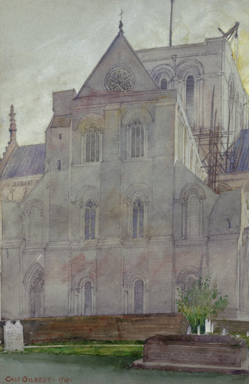 Kuzey Transept, Winchester Katedrali, İngiltere, 1910. by Cass Gilbert