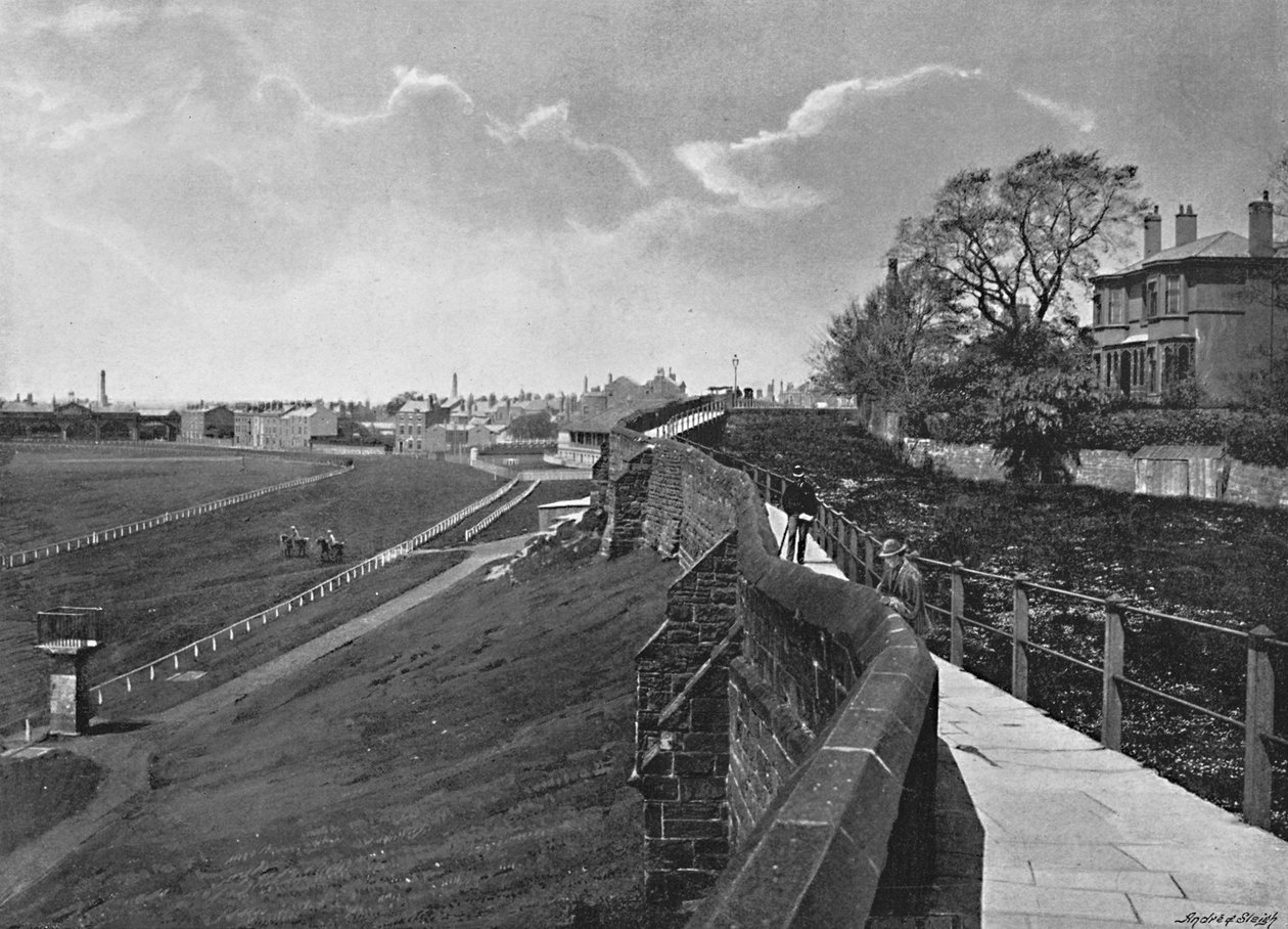 Duvar ve Roodee, Chester, c1896 by Catherall and Pritchard
