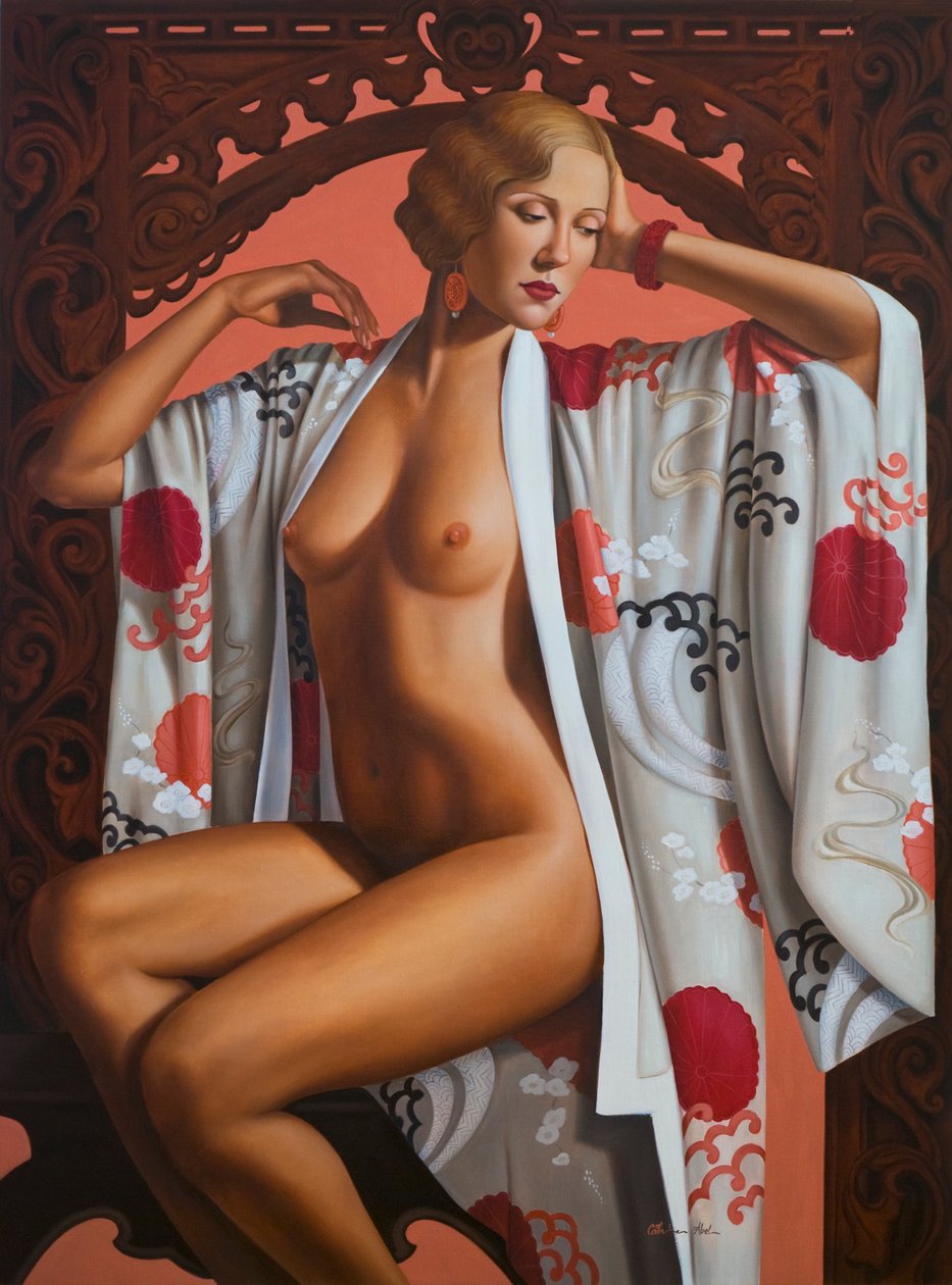 Güzel Tristesse (keten üzerine yağ) by Catherine Abel