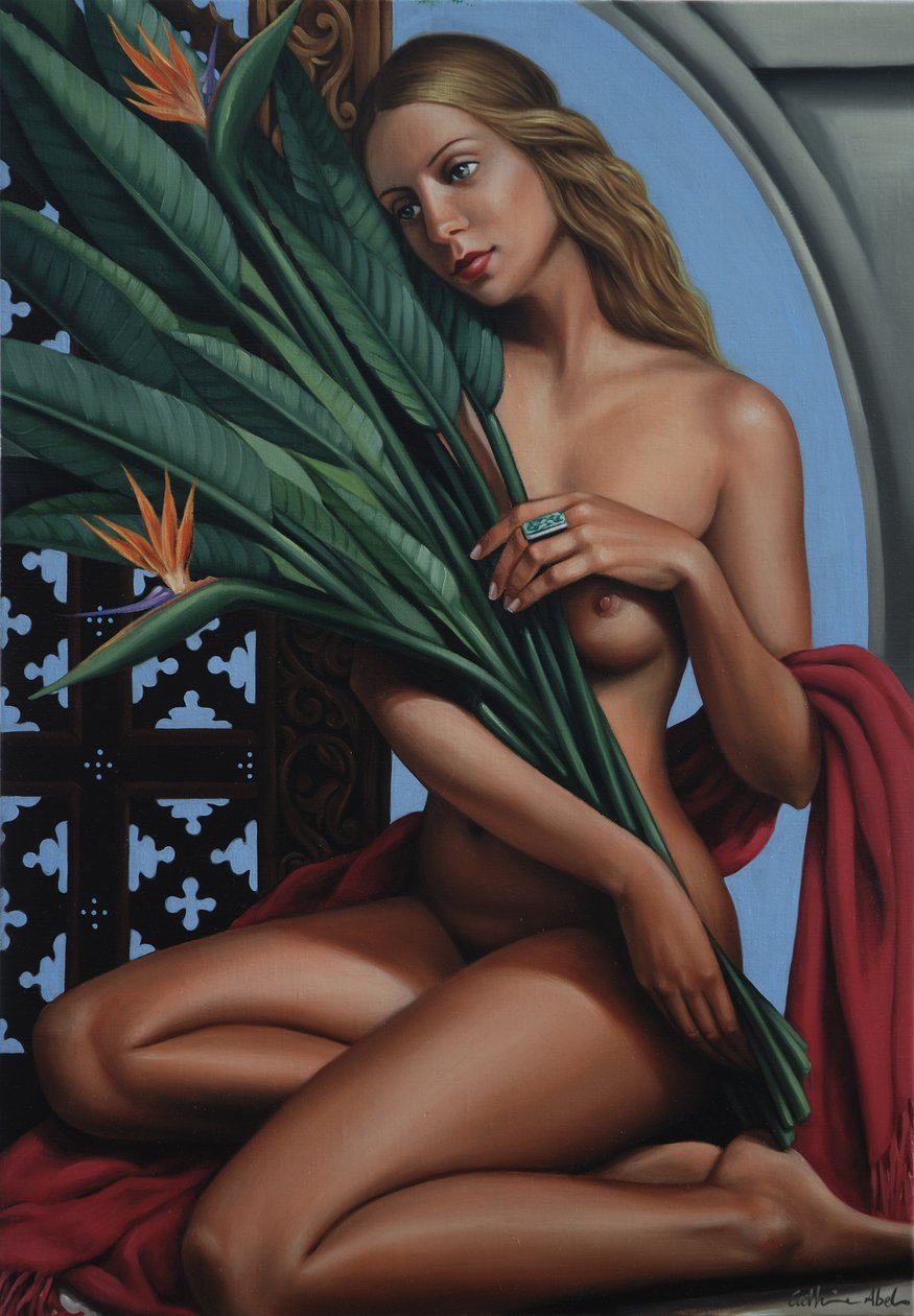 Cennet Kuşu (keten üzerine yağ) by Catherine Abel