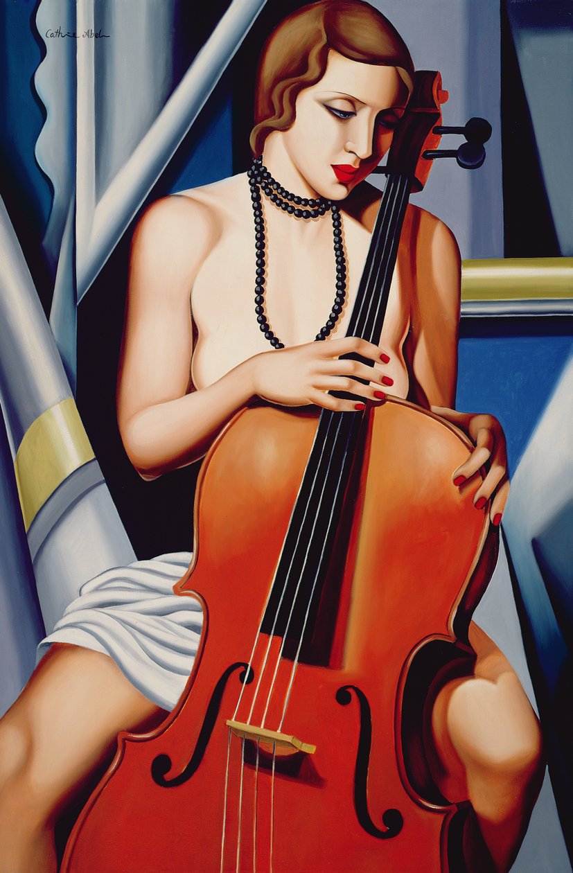 Çello olan kadın by Catherine Abel
