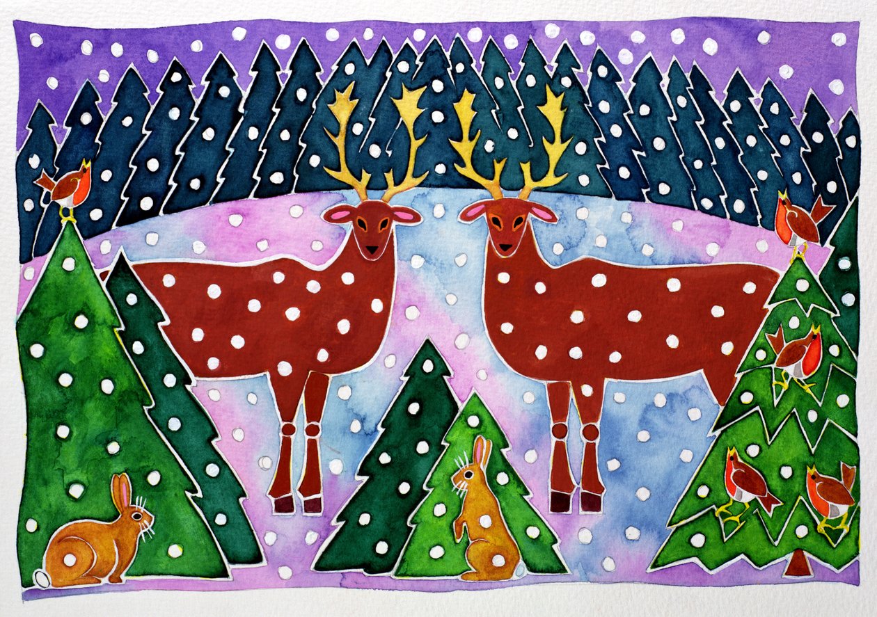 Ren geyiği ve tavşanlar by Cathy Baxter