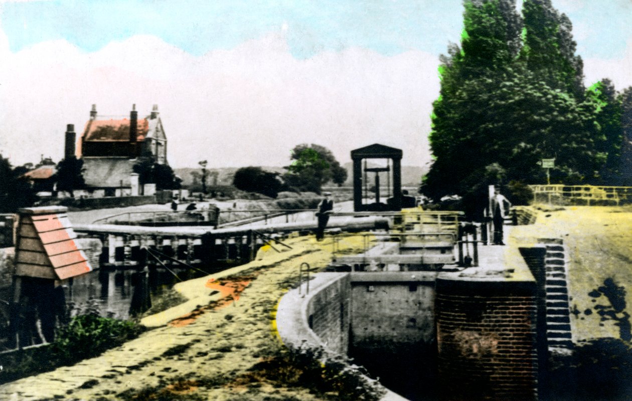 Teddington Lock, Richmond, Londra, 1926. by Cavenders Ltd