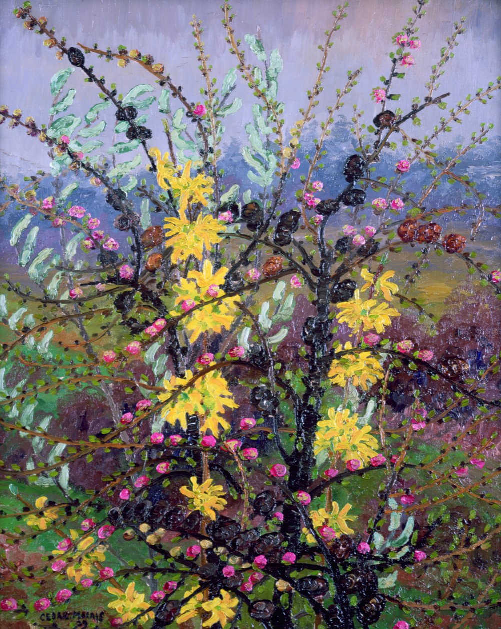 Çalılar (tuval üzerine yağlı boya) by Cedric Morris