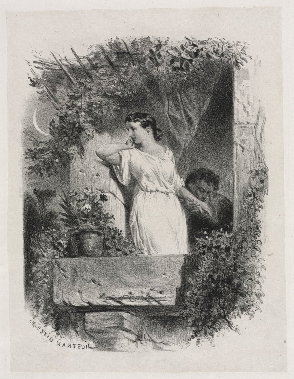 Balkonda, 1842. by Celestin Francois Nanteuil