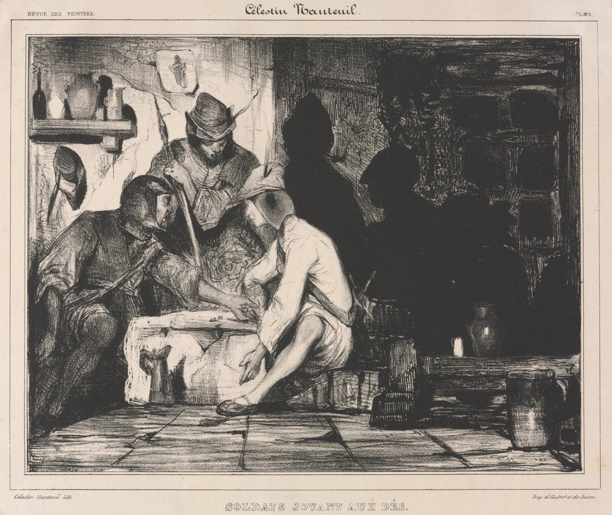 Zar Oynayan Askerler by Celestin Francois Nanteuil
