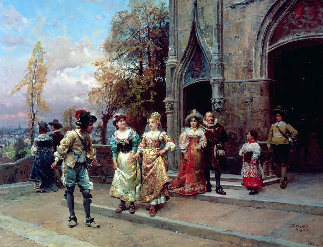 Flört, 1888 by Cesare Auguste Detti