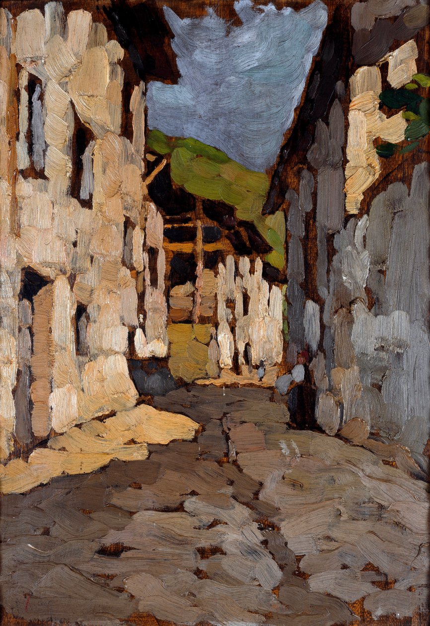 Kır evleri (tuval üzerine yağlı boya by Cesare Balbi di Robecco
