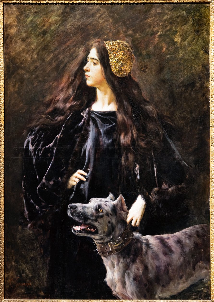 Köpekli Bayan by Cesare Saccaggi