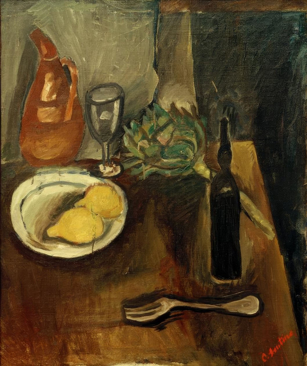 Ch. Soutine, enginarlı natürmort by Chaim Soutine