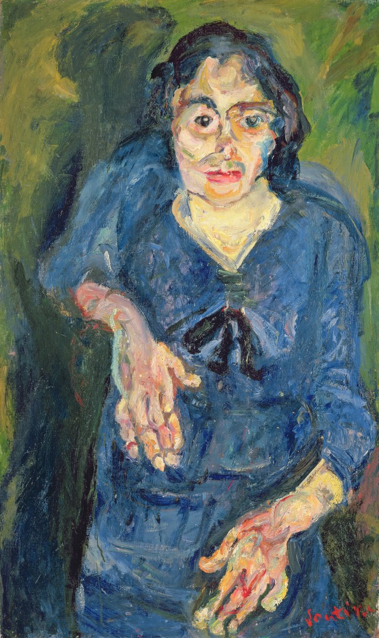 Portre - Mavili Kadın by Chaim Soutine