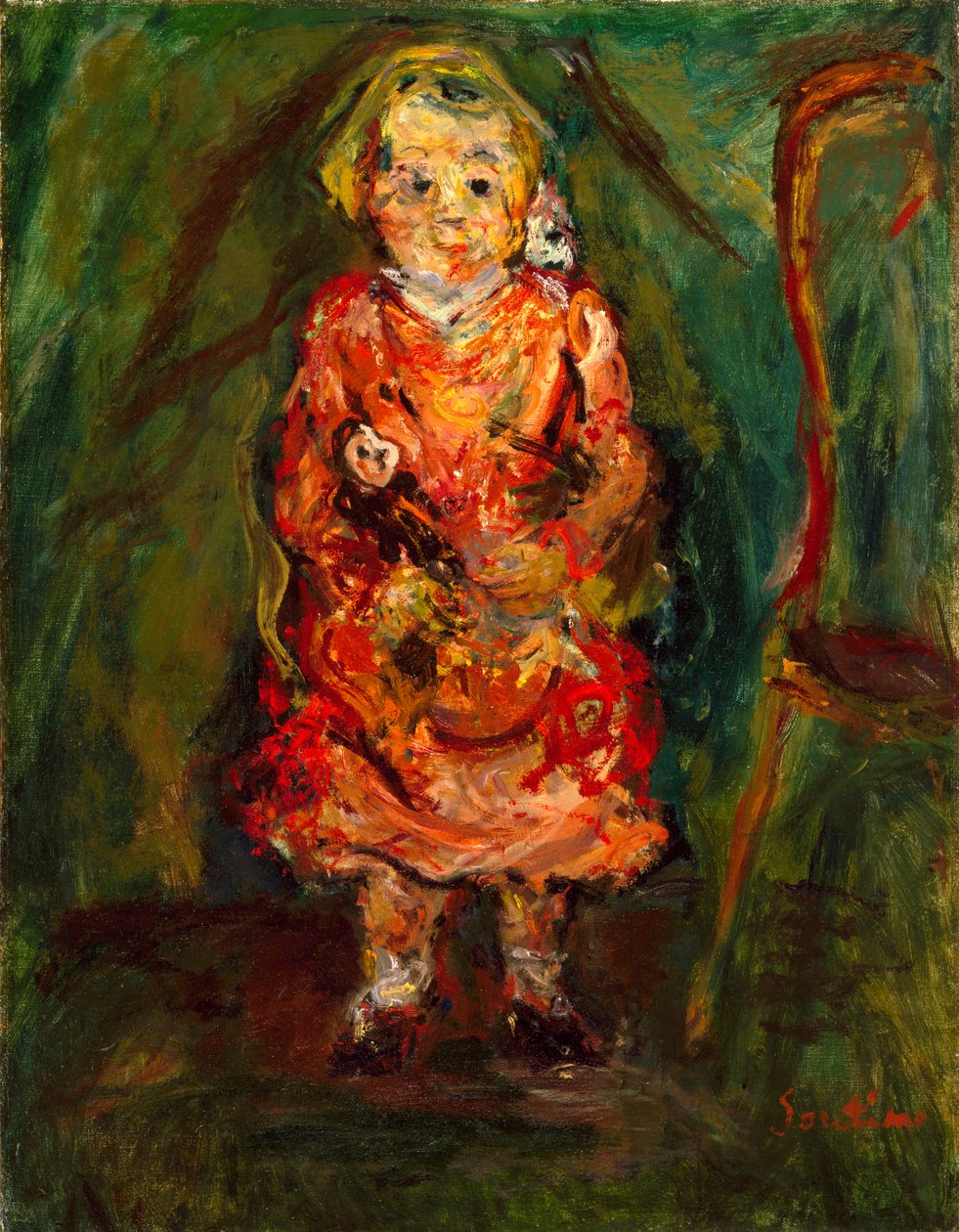 Oyuncak Bebekli Genç Kız, 1926-27 by Chaim Soutine