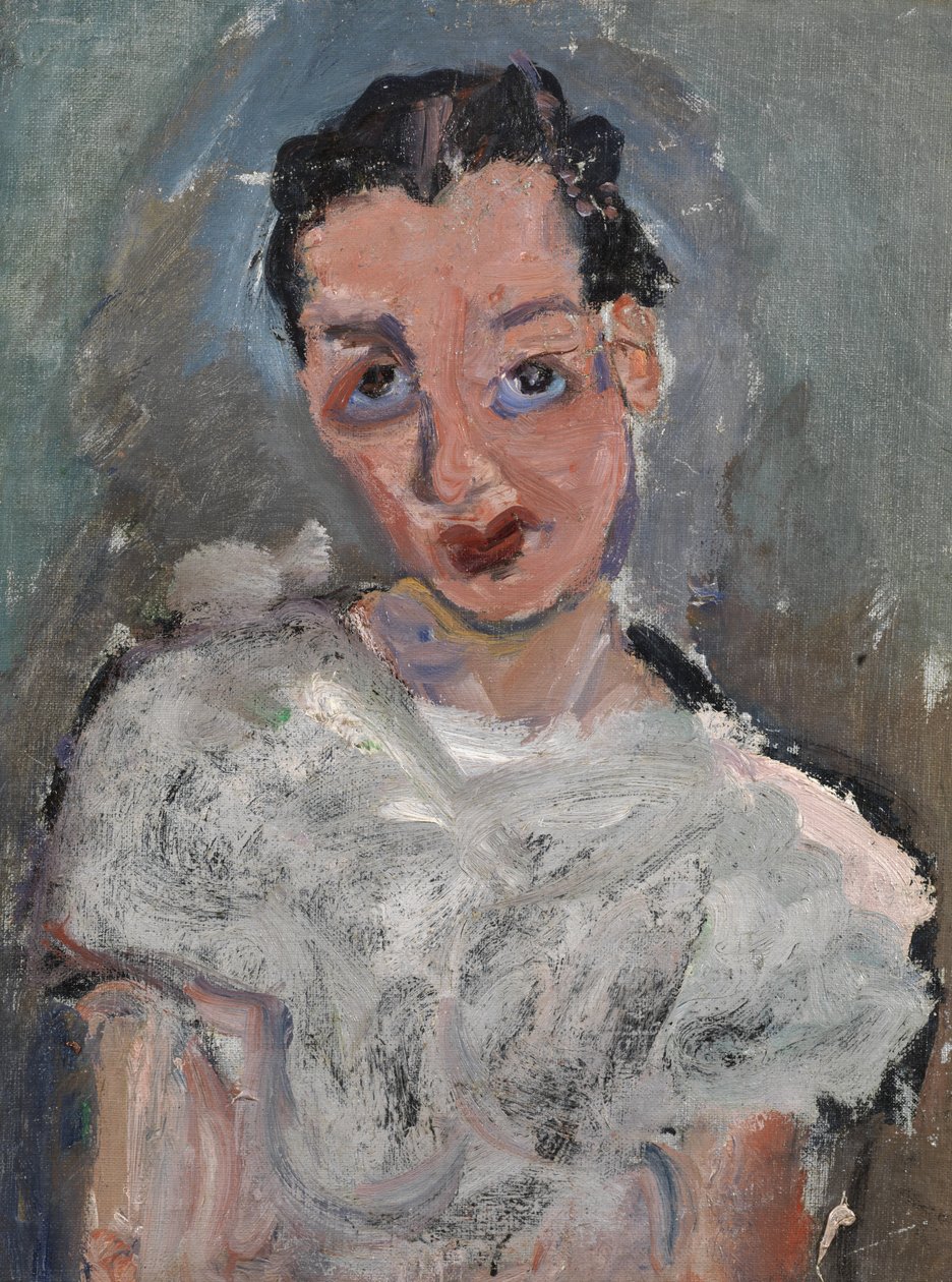 Beyaz Bluzlu Genç Kadın by Chaim Soutine