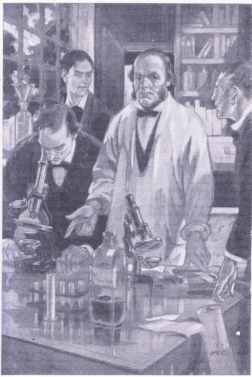 Cerrahi operasyonlardan ağrıyı uzaklaştıran Lord Lister, fikirlerini öğrencilerine açıklarken (lito) by Charles Edmund Brock