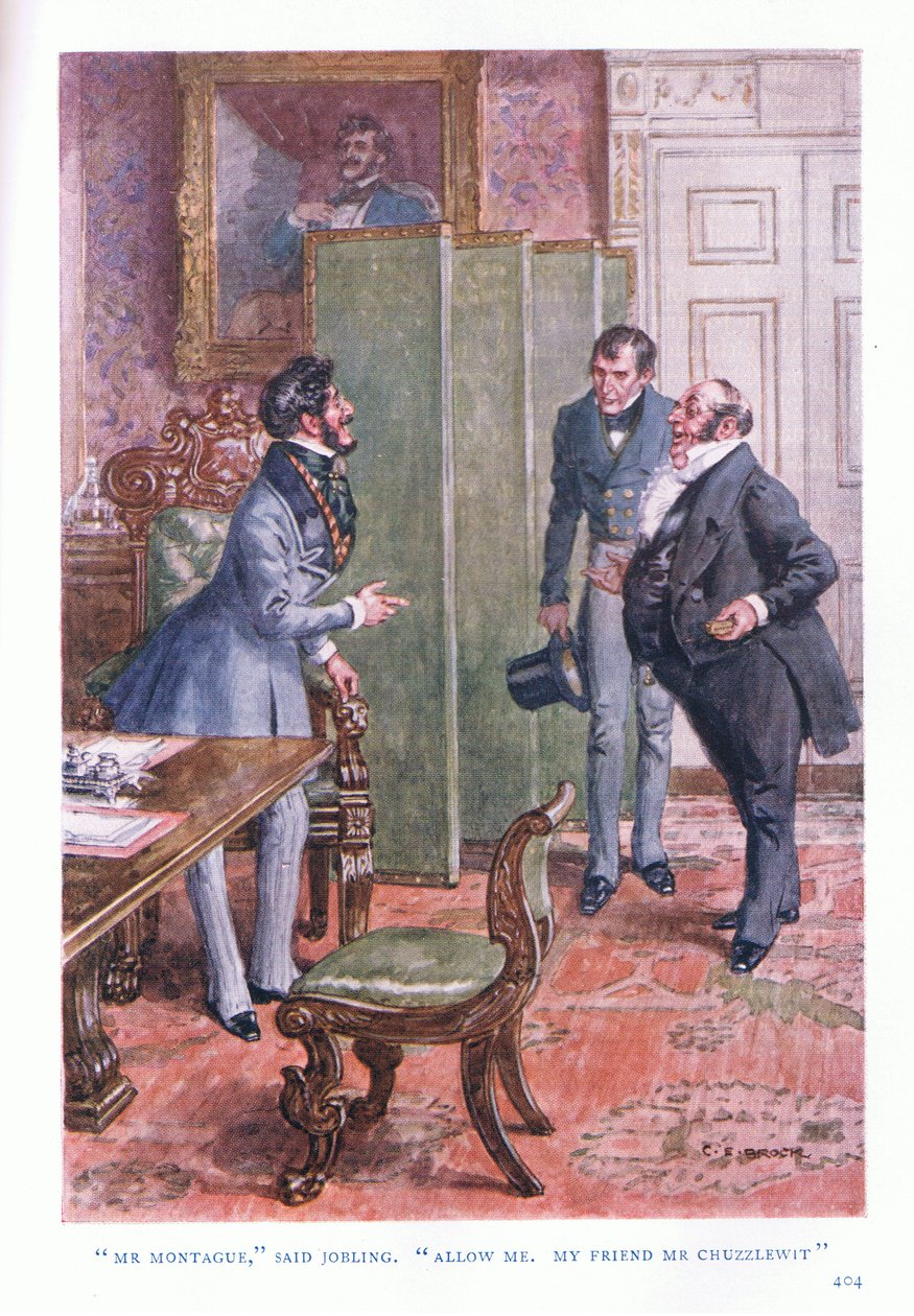 Bay Montague, dedi Jobling. İzin verin arkadaşım Bay Chuzzlewit. by Charles Edmund Brock