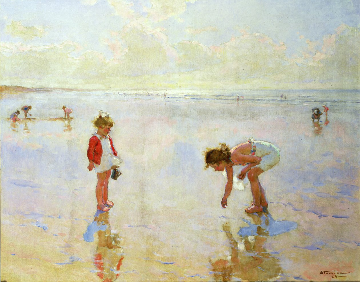plaj sahnesi by Charles Garabed Atamian