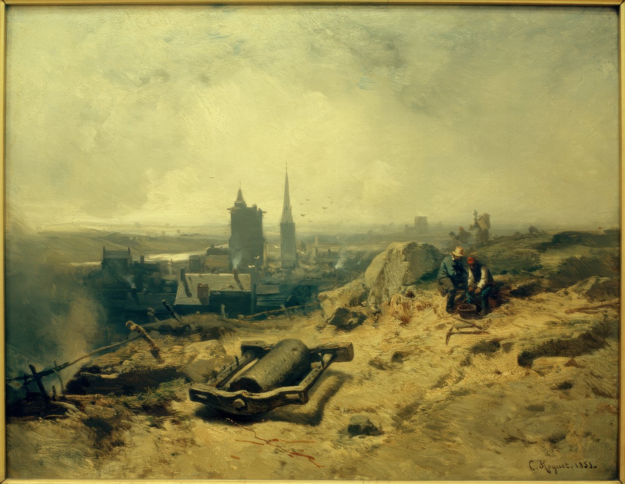 Bir çelik fabrikası ile manzara by Charles Hoguet