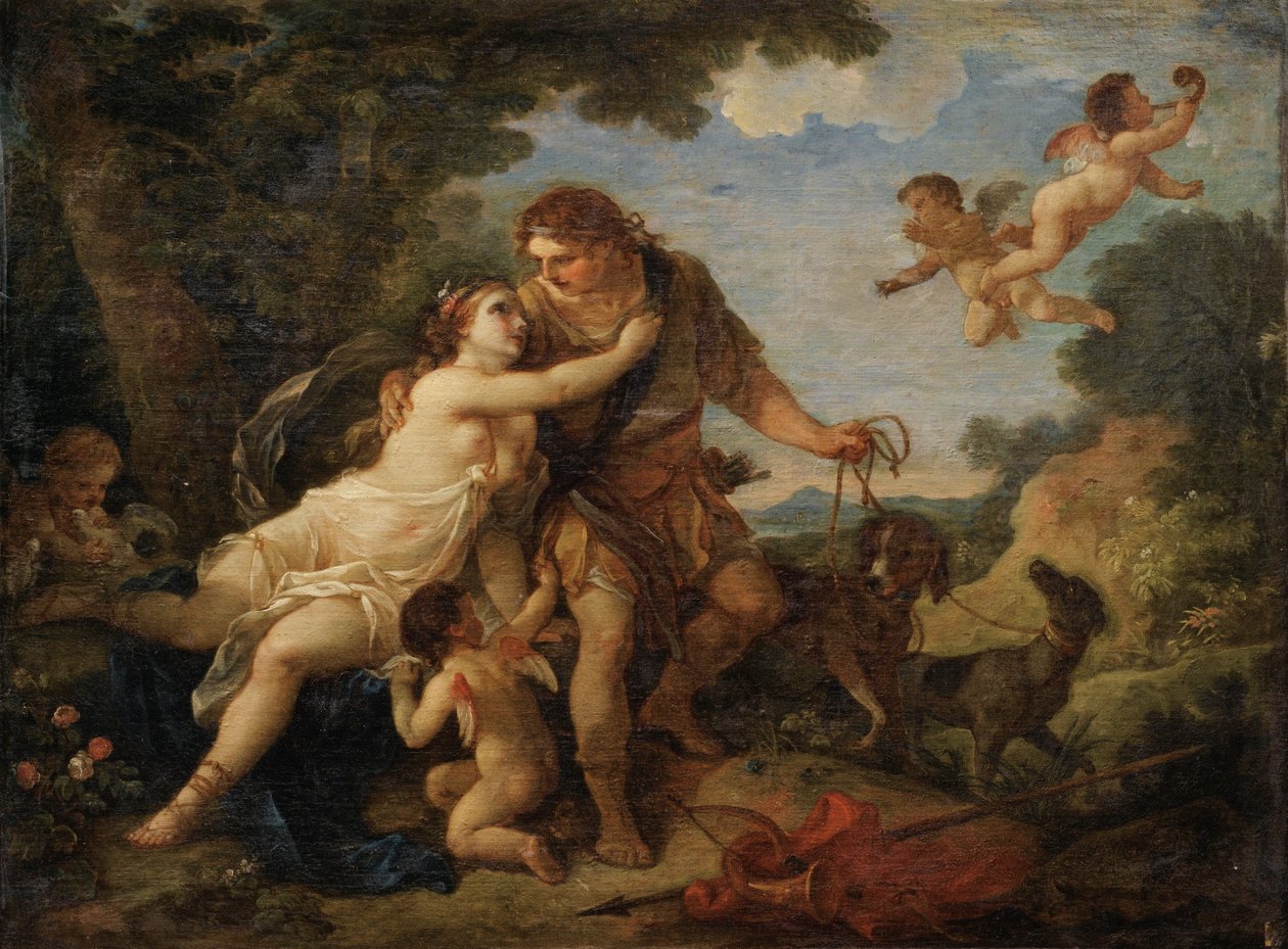 Venüs ve Adonis by Charles Joseph Natoire