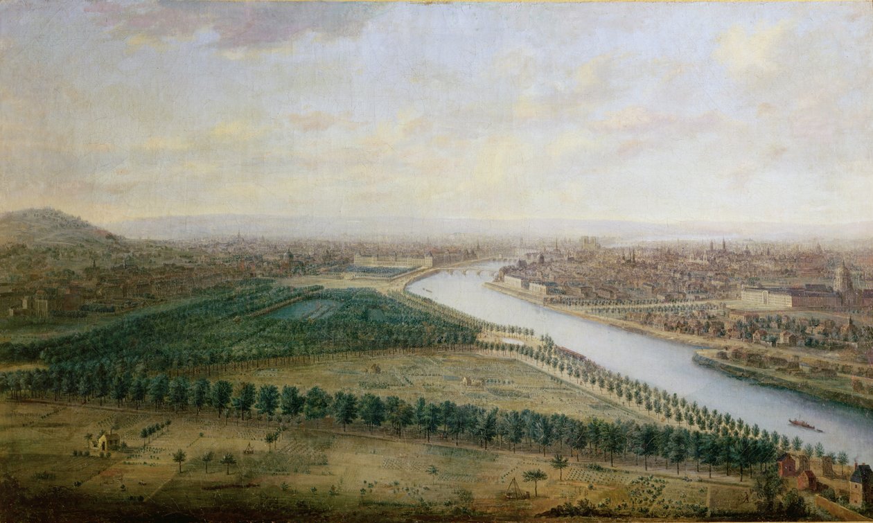 Paris, view from above the Champs-Elysees, c.1740  by Charles Leopold Grevenbroeck