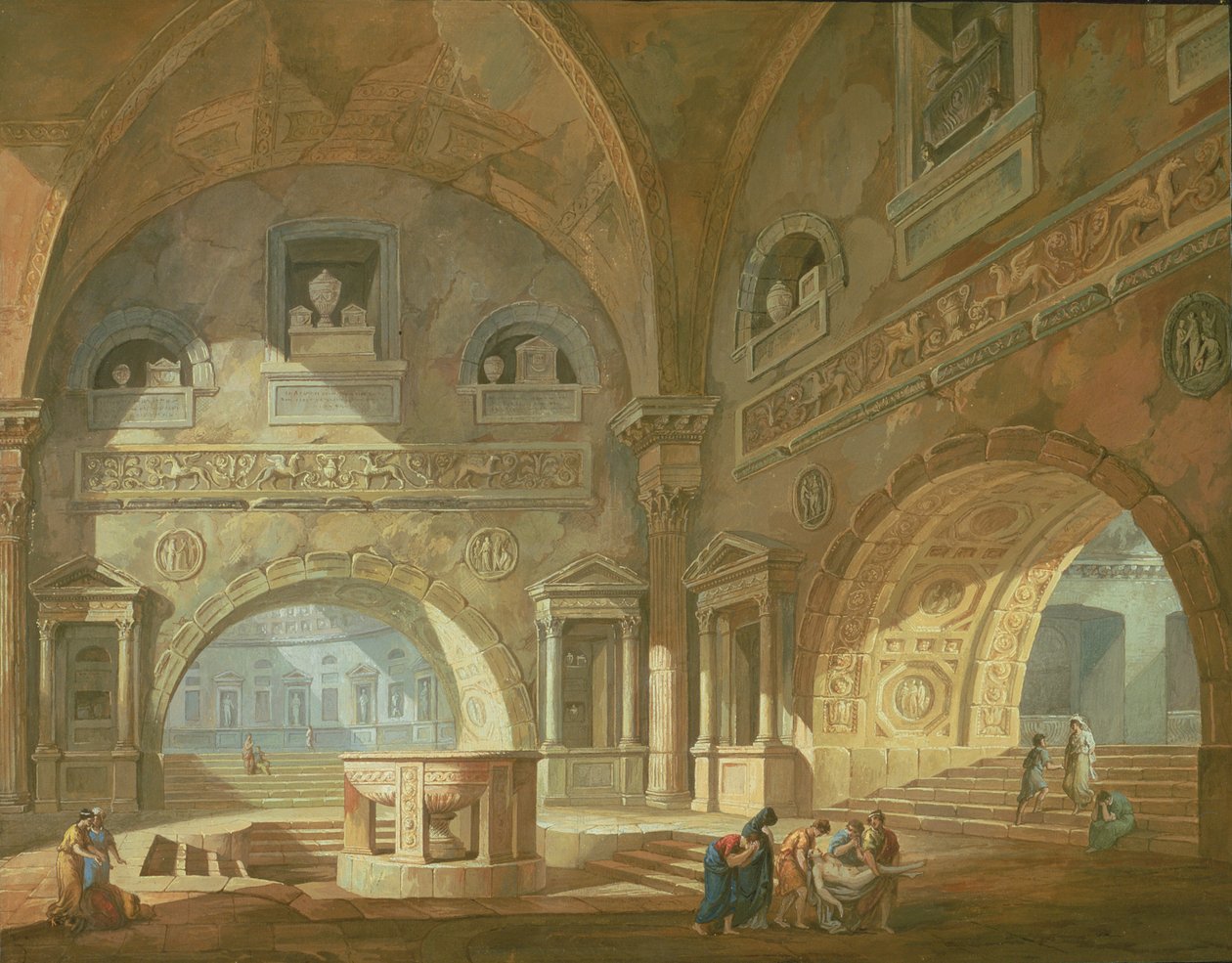 ಸಮಾಧಿಯ ಒಳಭಾಗ, 1772 ಟರ್ಕ್ by Charles Louis Clerisseau