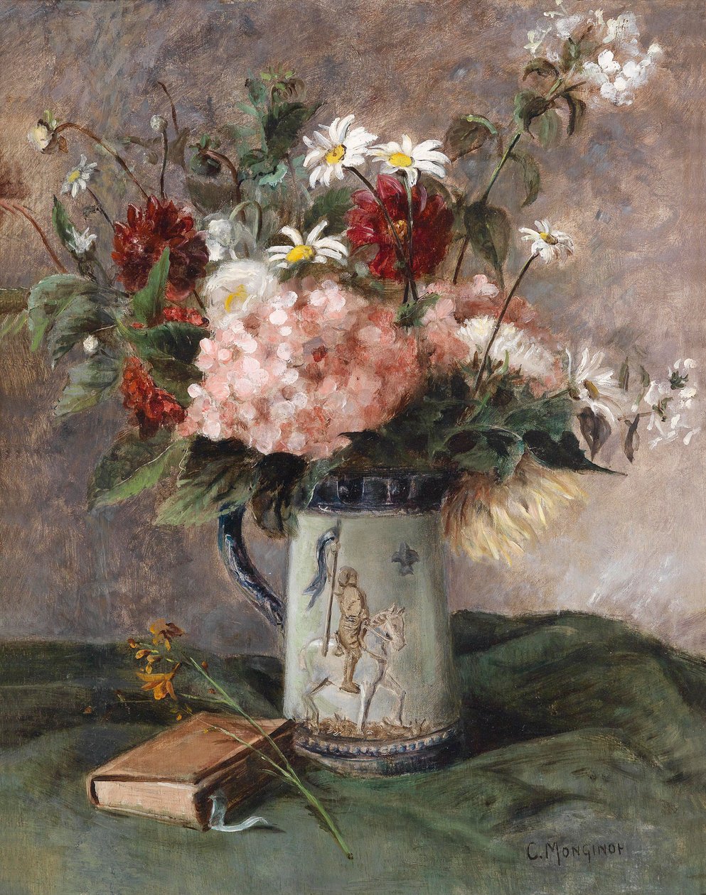 Kitaplı çiçek parçası by Charles Monginot