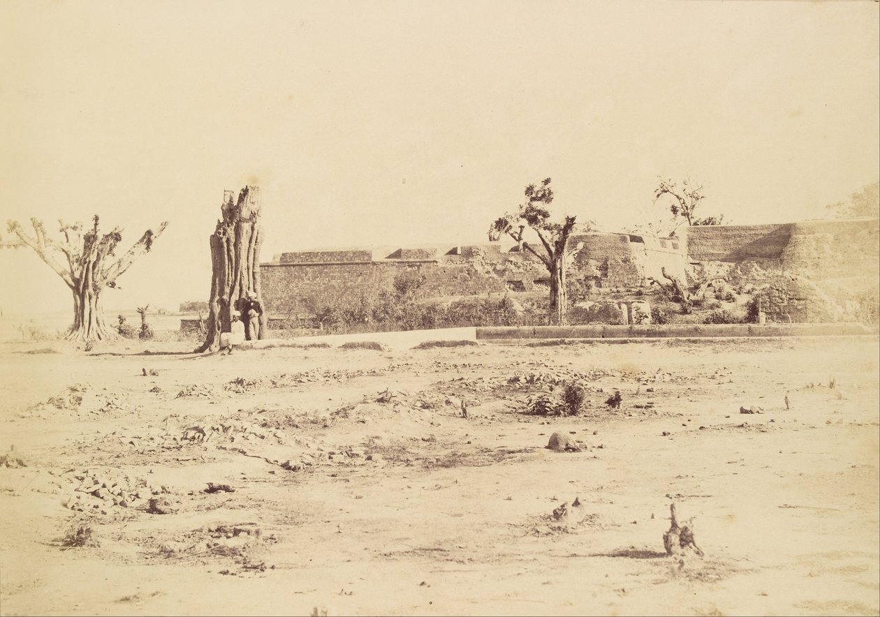 (Tanımlanamayan Bir Kale ile Çorak Manzara, Delhi) by Charles Moravia