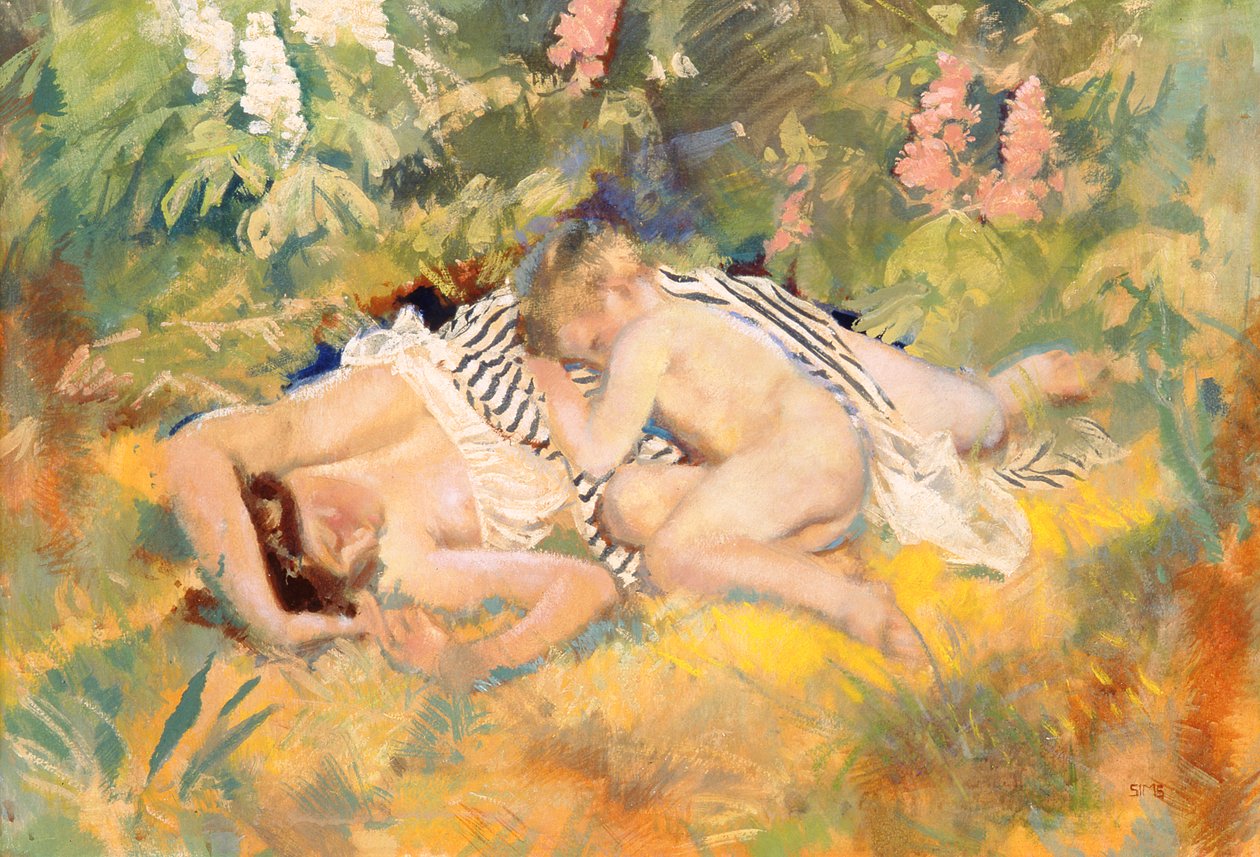 Yaz (wc, gövde rengi ve kağıt üzerinde tempera) by Charles Sims
