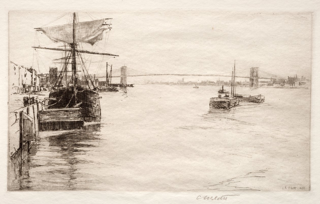 Brooklyn Köprüsü, 1888. by Charles Adams Platt