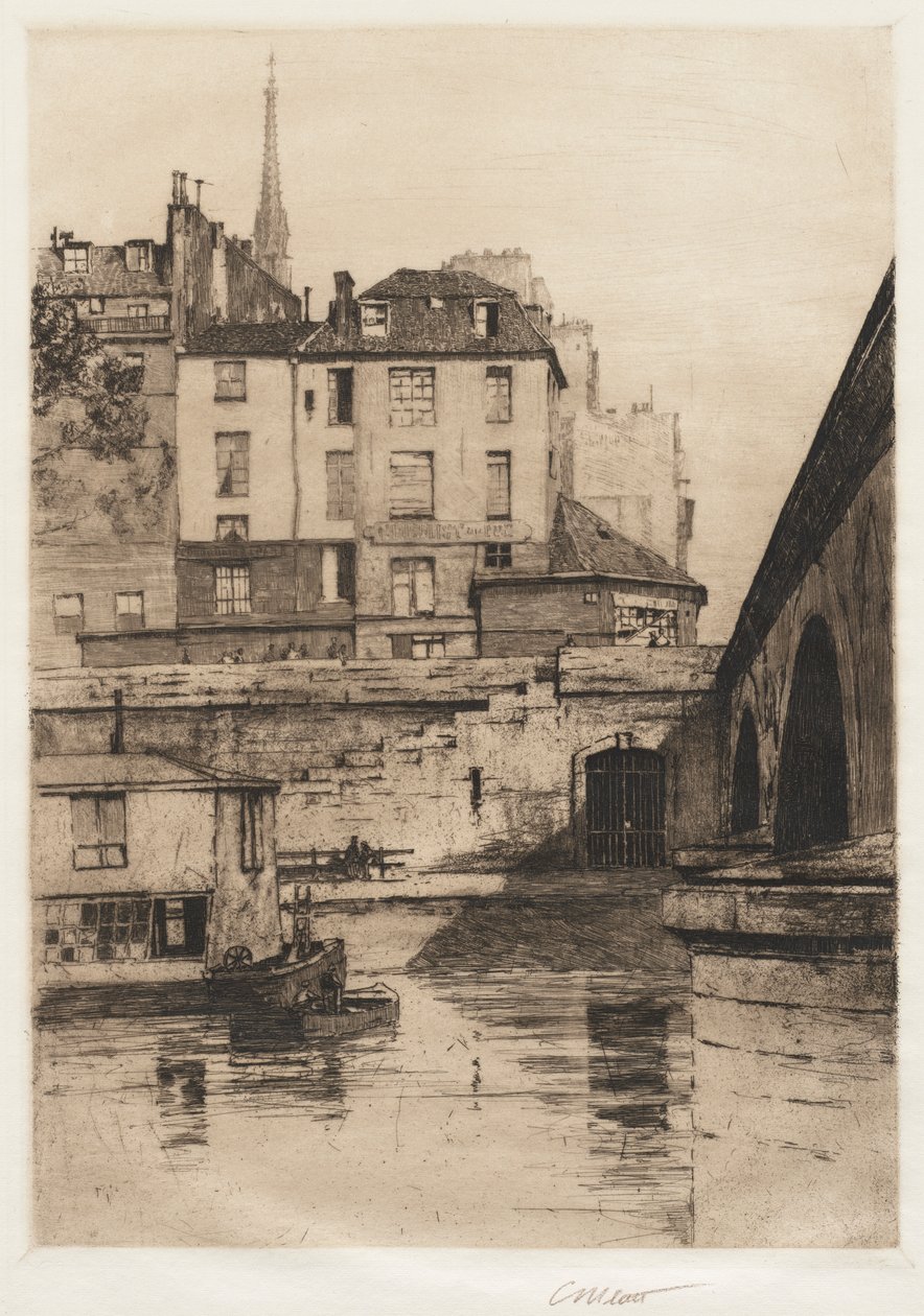Quai des Orfèvres, Paris, 1886. by Charles Adams Platt