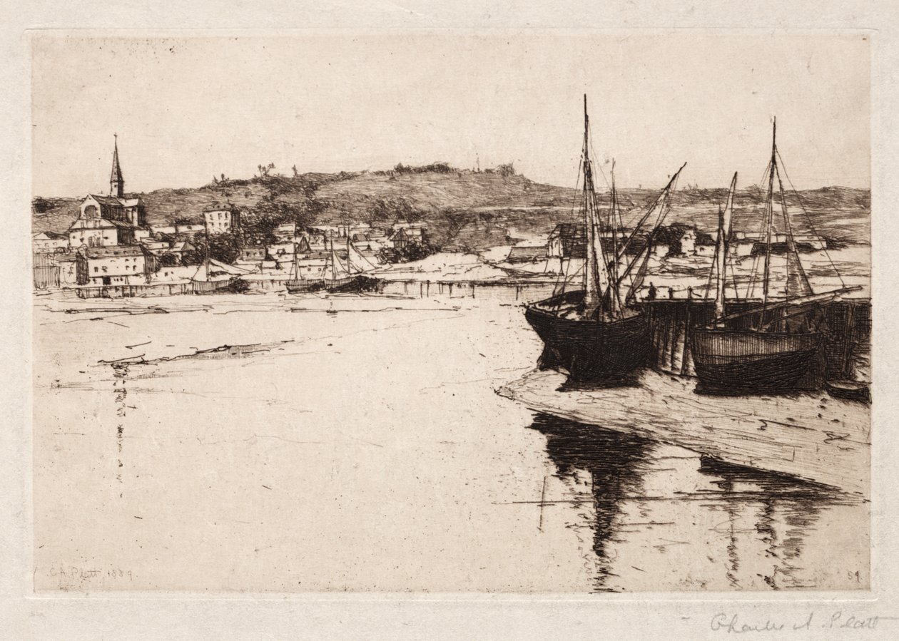Trouville, 1889. by Charles Adams Platt