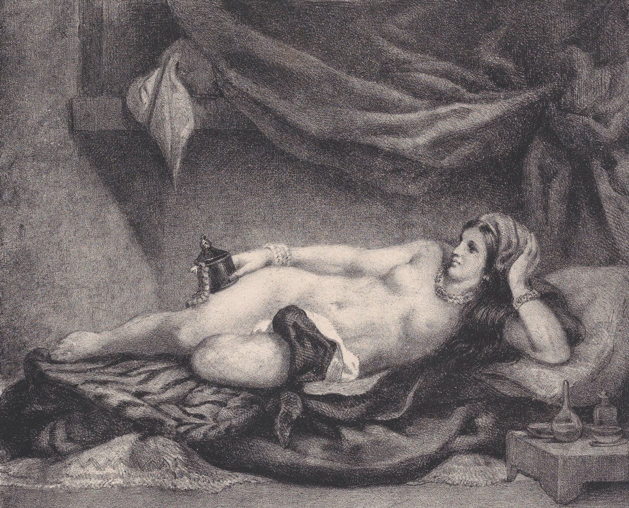 Odalık, 1852. by Charles Alexandre Debacq