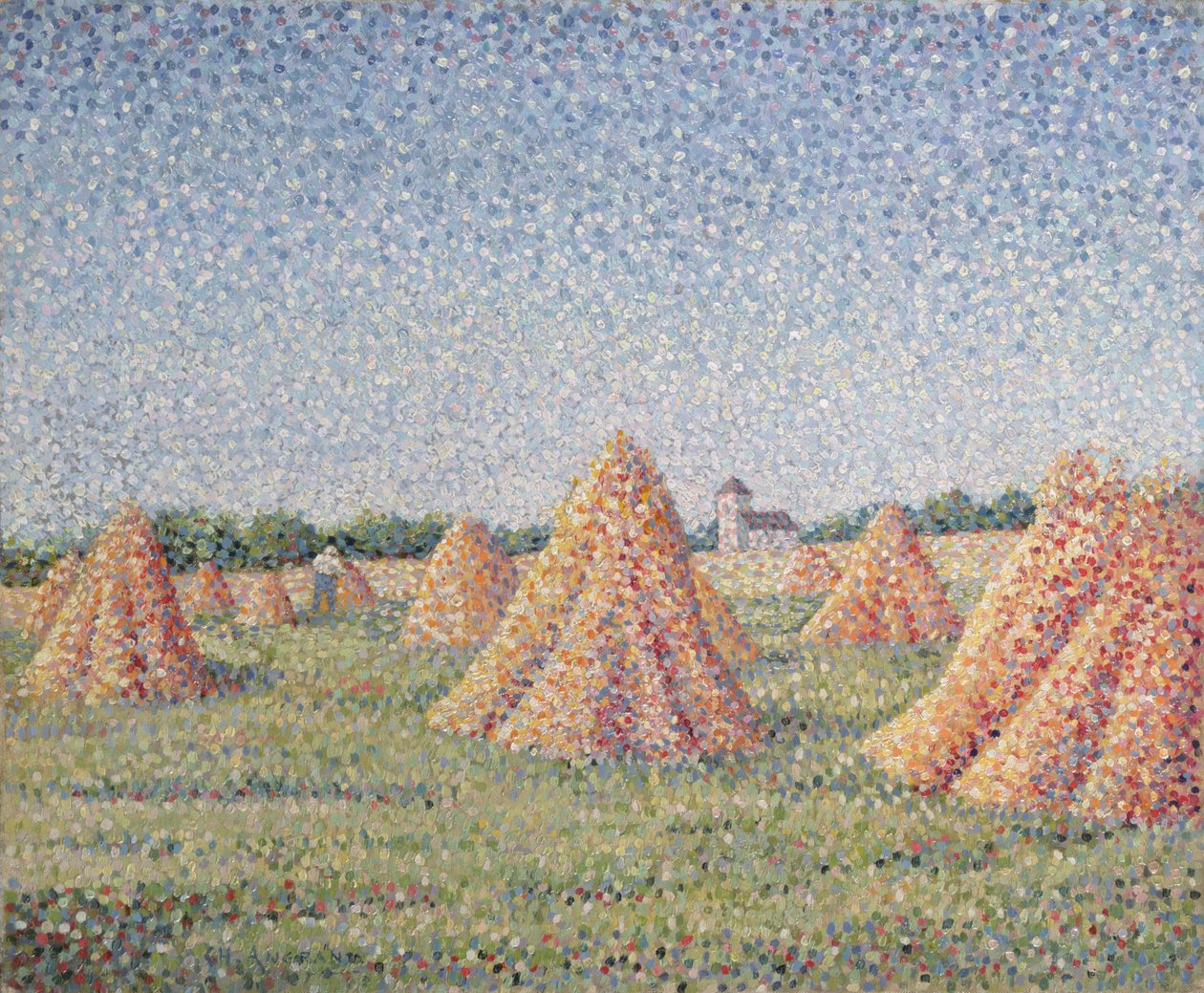 Hasat, 1890 by Charles Angrand