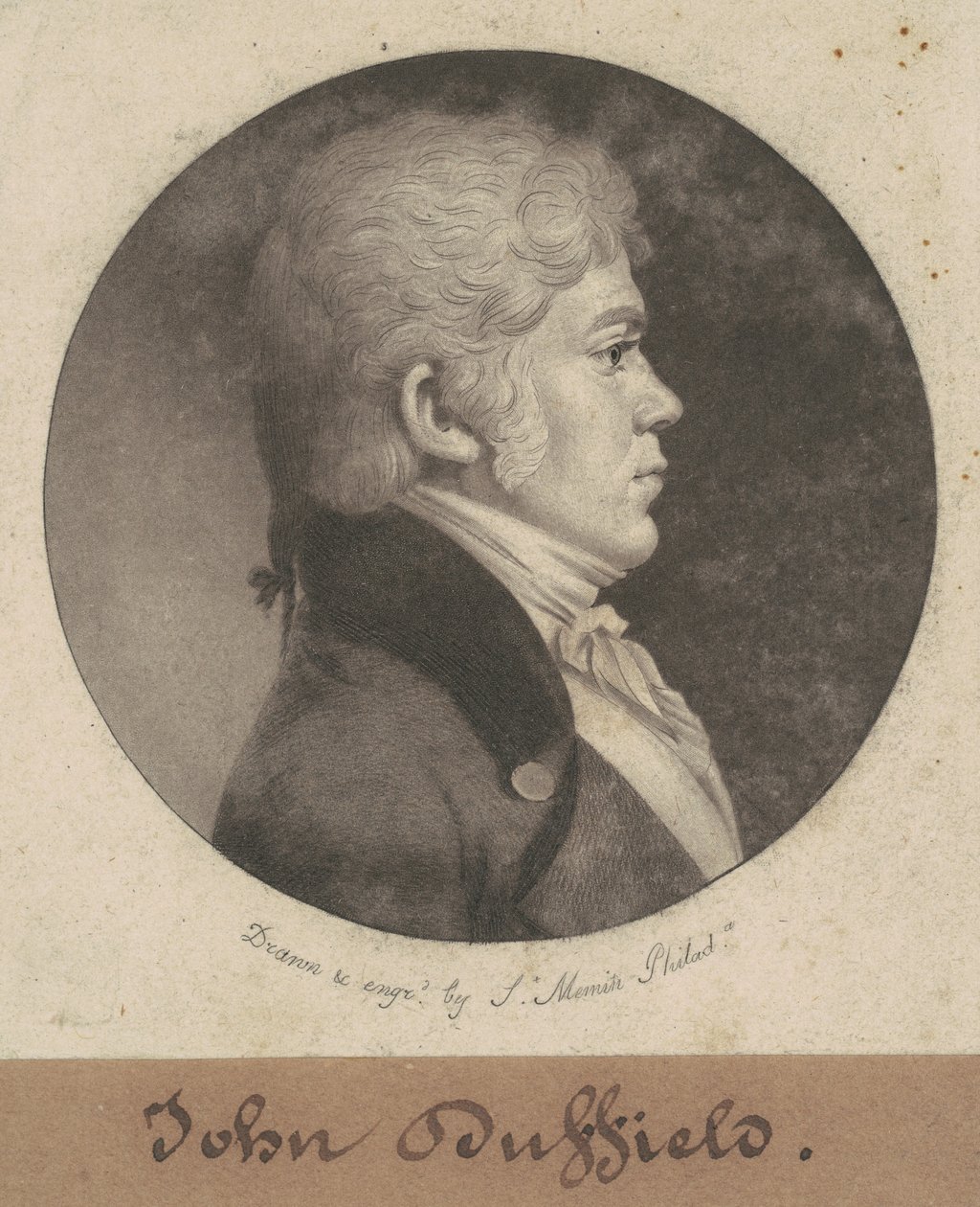 John Duffield by Charles B. J. Févret de Saint Mémin