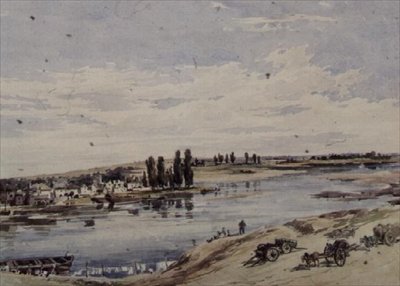 Amboise görünümü by Charles Claude Pyne