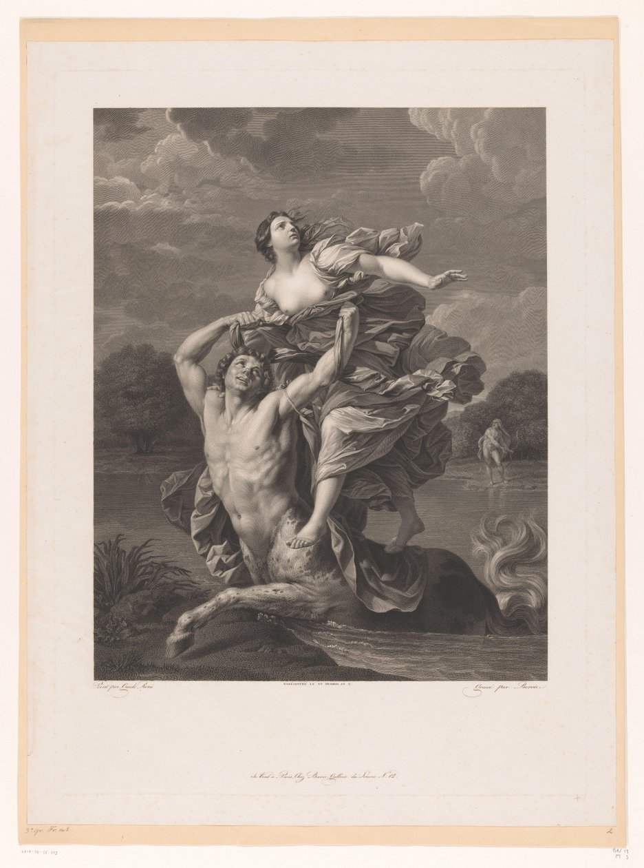 Deianeira'nın Nessos tarafından kaçırılması by Charles Clément Bervic