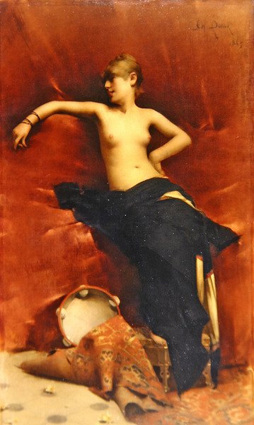 oryantal dansçı dinlenme by Charles Daux