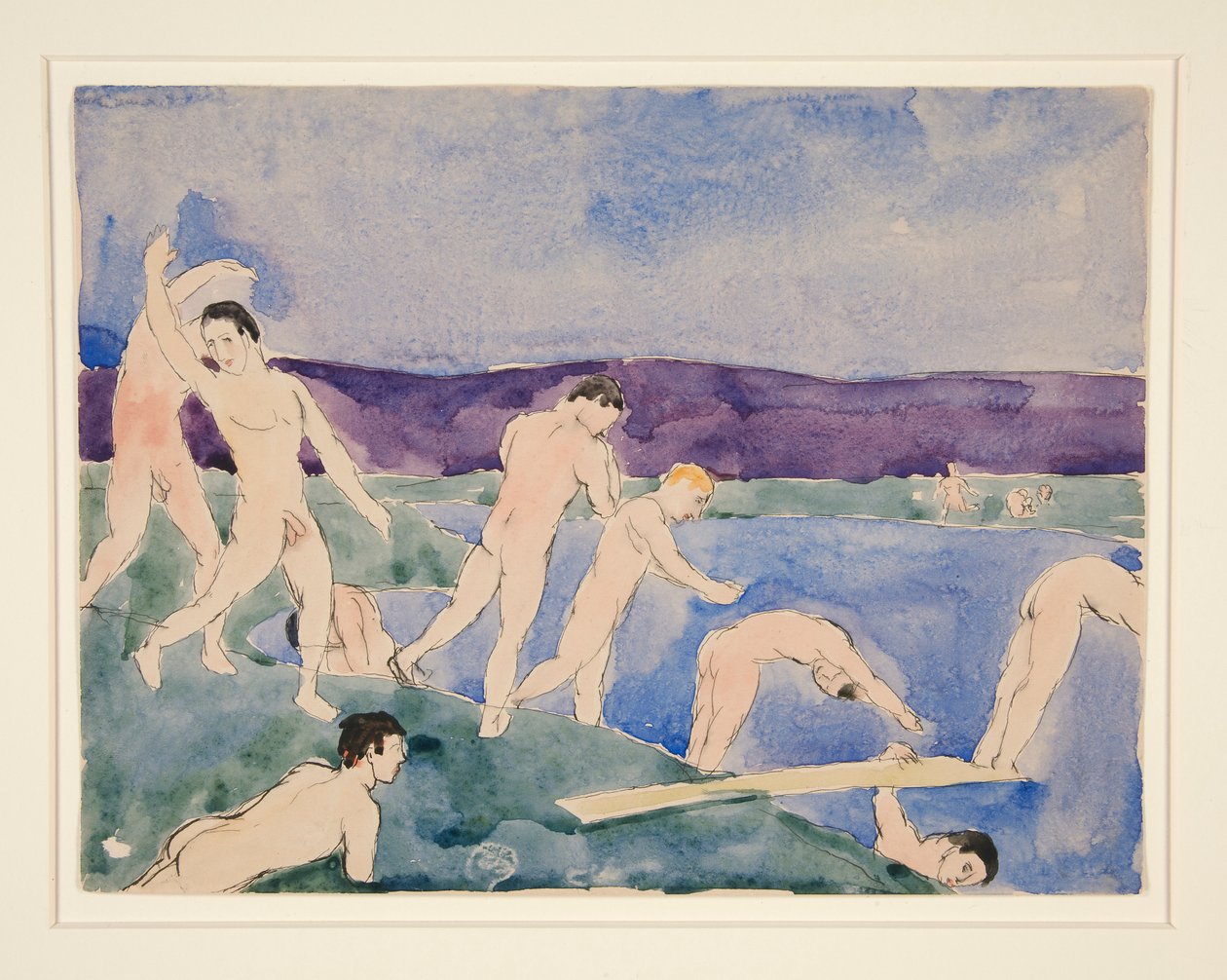Sahilde On İki Çıplak Erkek by Charles Demuth